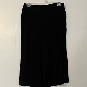 White House Black Market Classic Black Capri Wide Leg Pants Medium